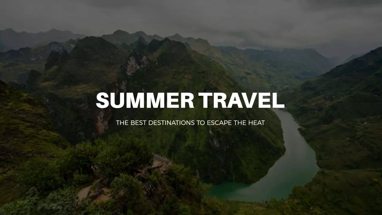 Scenic Mountain Landscape for Summer Travel Adventure Banner Template