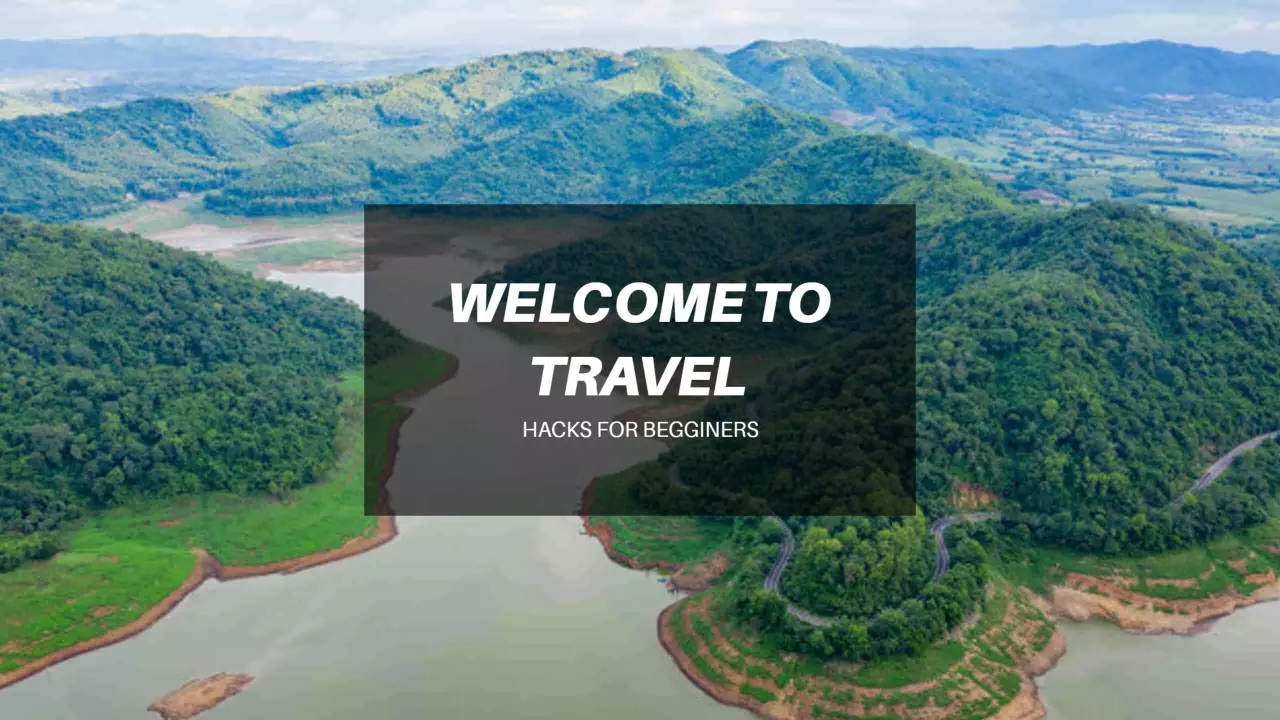Scenic Mountain View with Water Reflection Travel Banner Template