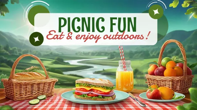 Scenic Picnic Adventure Travel YouTube Thumbnail Template
