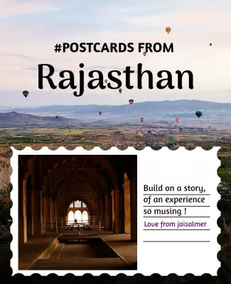 Scenic Rajasthan Travel Experience Postcard Poster Template