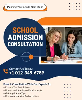 School Admission Consultation Services Flyer Template