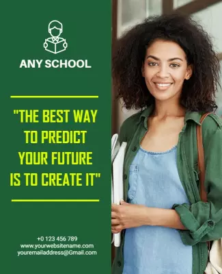 School Admission Informational Flyer Template