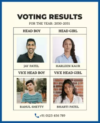 School Election Voting Results Announcement Flyer Template