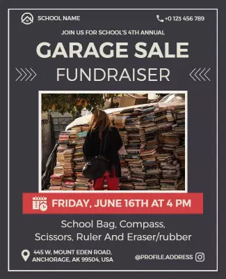 School Fundraiser Garage Sale Flyer Template