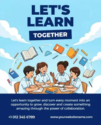 School Learning Engagement Poster Template