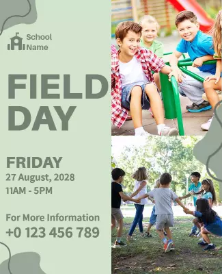 School Outdoor Field Day Event Flyer Template