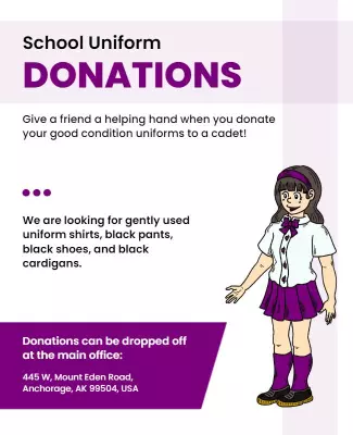 School Uniform Donation Collection Flyer Template