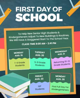 School Year Start Schedule Flyer Template