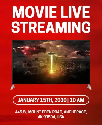 Sci Fi Movie Live Streaming Flyer Template