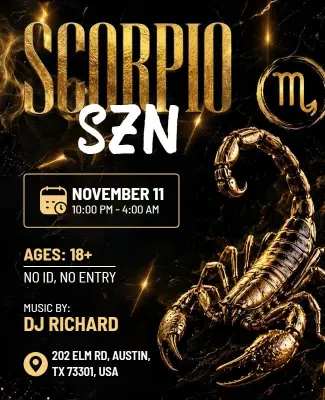 Scorpio Season Party Flyer Template
