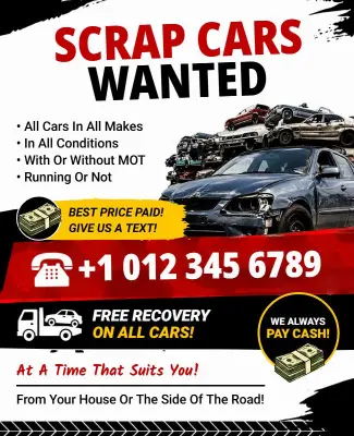 Scrap Cars Wanted Promotion Flyer Template