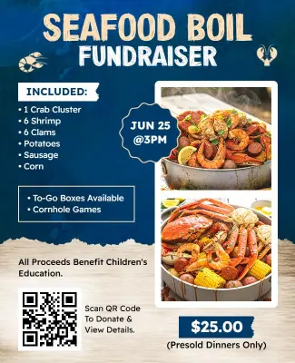 Seafood Boil Fundraiser Event Flyer Template