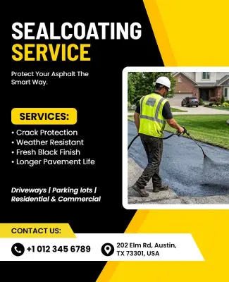 Sealcoating Services Flyer Template