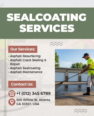 Sealcoating Services Promotional Flyer Template