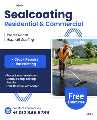 Sealcoating Services Promotional Poster Template