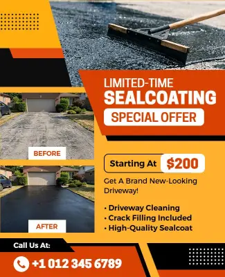 Sealcoating Special Offer Flyer Template