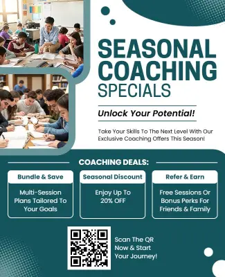 Seasonal Coaching Offers Promotional Flyer Template