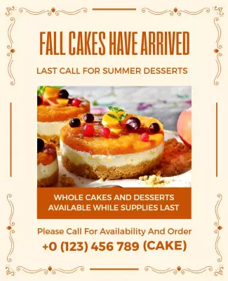 Seasonal Dessert Promotion Flyer Template