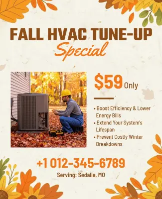 Seasonal Fall HVAC Tune-up Special Flyer Template