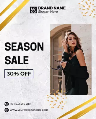 Seasonal Fashion Sale Discount Flyer Template