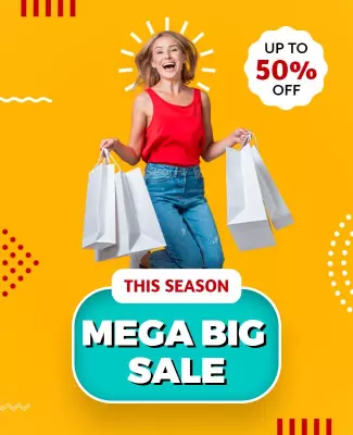 Seasonal Shopping Discount Event Flyer Template