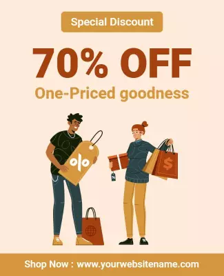 Seasonal Shopping Discount Sales Flyer Template