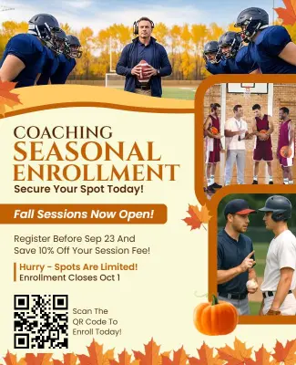 Seasonal Sports Coaching Enrollment Flyer Template
