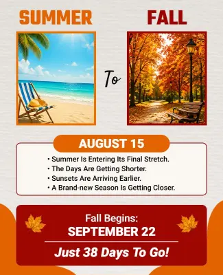 Seasonal Transition from Summer to Fall Flyer Template