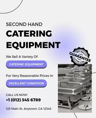 Second Hand Catering Equipment Sale Flyer Template