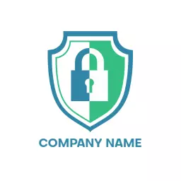 Secure Blue and Green Shield Design Representing Safety Logo Template