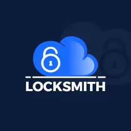 Secure Cloud Design Featuring a Key Lock for Locksmith Logo Template