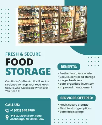 Secure Fresh Food Storage Flyer Template