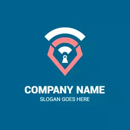 Secure Network Connectivity Symbolizing VPN Protection Logo Template