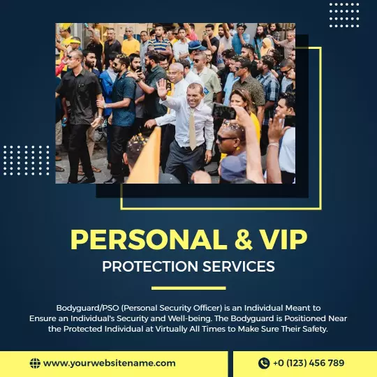 Secure Personal and VIP Protection Services Business Ad Template