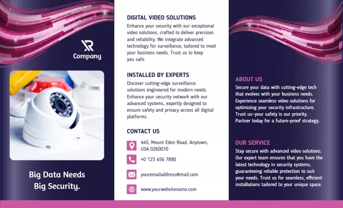 Secure Surveillance CCTV Solutions Expert Installation Brochure Template