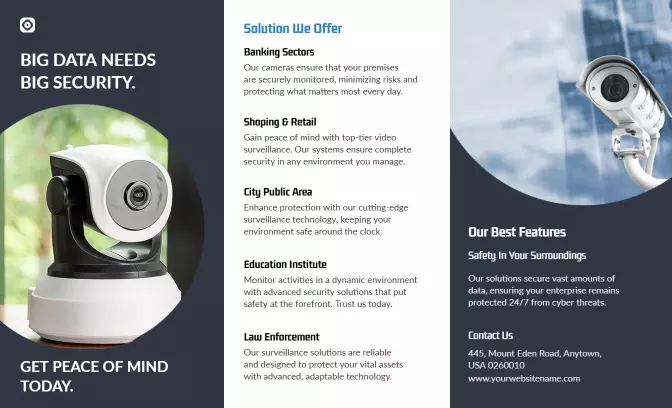 Security Monitoring Solutions for CCTV Systems Brochure Template