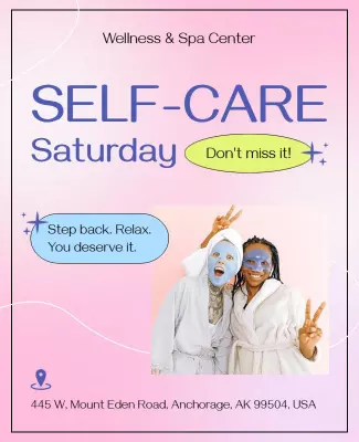 Self Care Spa Day Event Flyer Template