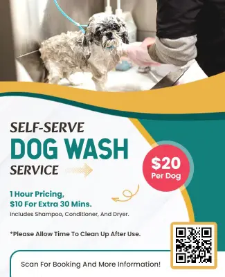 Self-Serve Dog Wash Service Flyer Template