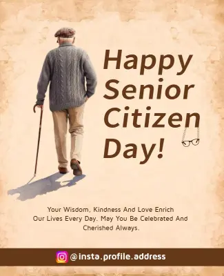 Senior Citizen Day Wishes Poster Template