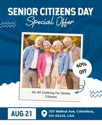 Senior Citizens Day Special Offer Poster Template