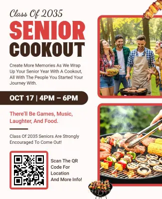 Senior Class Cookout Event Flyer Template