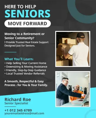 Senior Community Real Estate Assistance Flyer Template