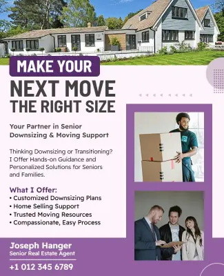 Senior Downsizing and Moving Support Flyer Template