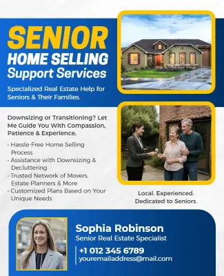 Senior Home Selling Assistance Flyer Template