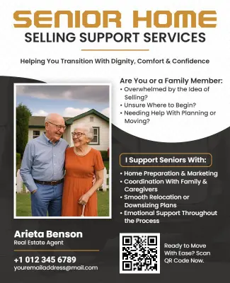 Senior Home Selling Support Services Flyer Template