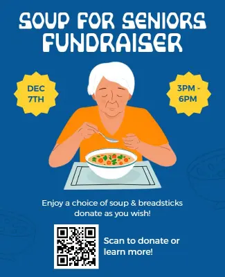 Senior Support Soup Fundraiser Flyer Template