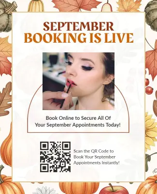 September Beauty Appointment Booking Flyer Template