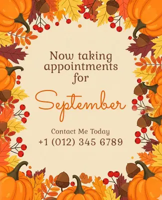 September Fall Seasonal Offer Announcement Flyer Template