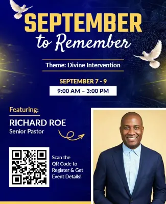 September to Remember Spiritual Gathering Flyer Template