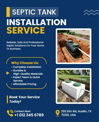 Septic Tank Installation Service Flyer Template